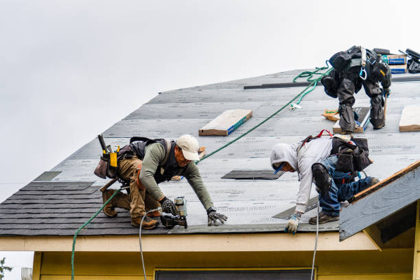Professional Gutter Installation technician working in Pevely, MO